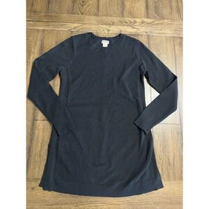 Duluth Women's Lightweight Sweater Medium Black Textured Tunic Casual Coolmax